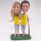 Patung Romance Couple Yellow Fever Baseball
